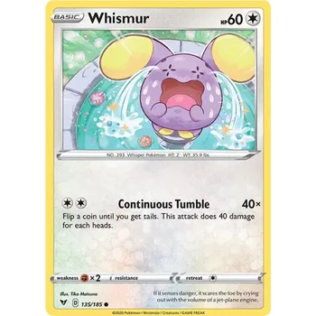 Sběratelská karetní hra Whismur 135/185 - Vivid Voltage Typ karty: Non-Holo