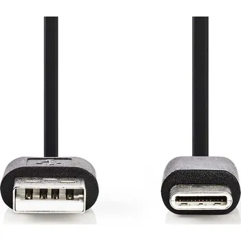 Nedis propojovací kabel USB 2.0 zástrčka USB A - zástrčka USB C, 0.1 m, černá (CCGB60600BK01)