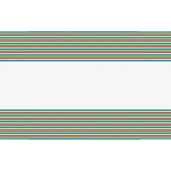 Jednorázový ubrus Plastový ubrus bílý s barevnými pruhy 137 x 274 cm