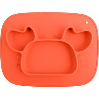 Sada nádobí Silikonový dělený talířek 2v1 s víkem Krab (704801)