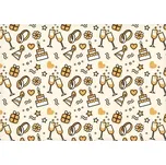 Balící papír svatební - zlaté motivy - 100 x 70 cm - 2 ks (Balící papír svatební - zlaté motivy - 100 x 70 cm - 2 ks)