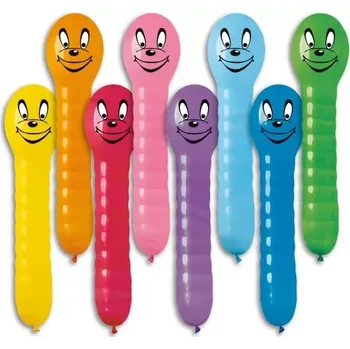 Balónek Balónek tvar housenka potisk (50ks/bal)