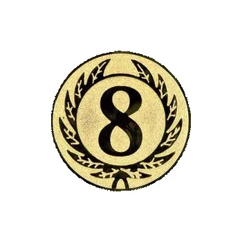 Kovový emblém 8.místo Ø25 mm, Barva Zlato