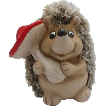 GOBA Ježek keramický s houbou 18 cm