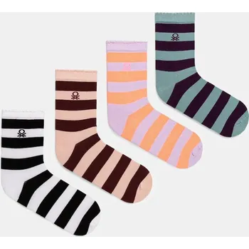 Dětské ponožky United Colors of Benetton 4-pack bílá barva, 6AO30704E 6AO30704E.G.G.seasonal 00B, vel. 30/34