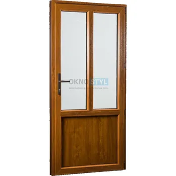 Vchodové dveře OKNOSTYL.cz vchodové dveře vedlejší 880 x 2080 cm REHAU Smartline+ pravé Bílá / Zlatý dub