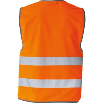 Korntex Safety Vest "wolfsburg" - Black Hem, oranžová (Safety Orange)