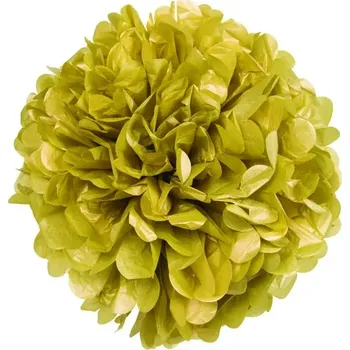 Konfeta Dekorační závěsný pom pom zlatý, 40cm