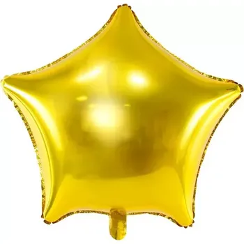 Balónek Foliový balonek hvězda zlatá 70 cm