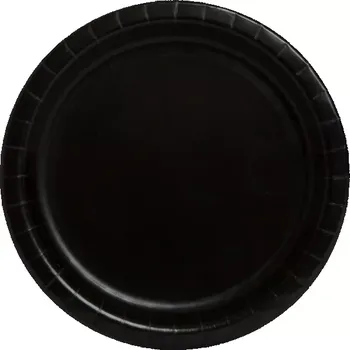 Talíř EKO Talířky papírové - černé 18cm, 8ks
