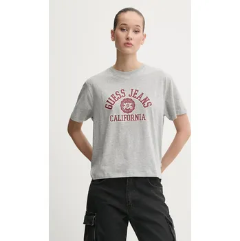 Pánské tričko Bavlněné tričko Guess Jeans W5RI43.K8HM0 šedá 90A, vel. L