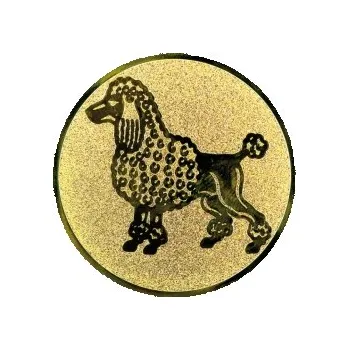 Kovový emblém Psi II Ø25 mm, Barva Bronz