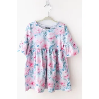 Dívčí šaty Boho dívčí šaty pastelové růže-Lily Grey 110 / 5 let