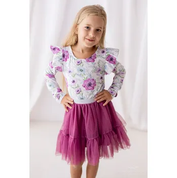 Dívčí šaty Romantická blůzka Fialkový sen-Lily Grey 140 / 10 let