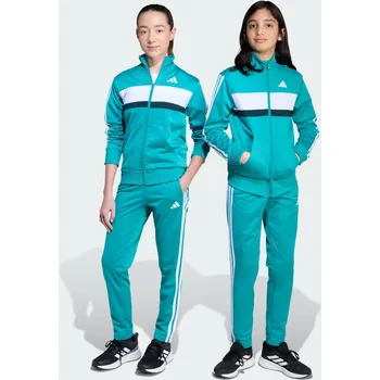 ADIDAS Dětská sportovní souprava Seasonal Essentials Tiberio 3-Stripes 15 LET BÍLÁ|MODRÁ|ZELENÁ