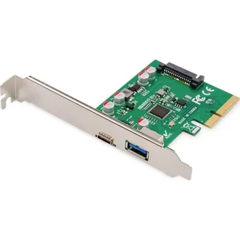 USB hub Digitus Karta PCIe, USB Type-C + USB Type-A až 10 GB / s