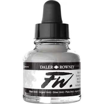 Daler Rowney FW Akrylový tuš Silver Imitation 29,5 ml 1 ks