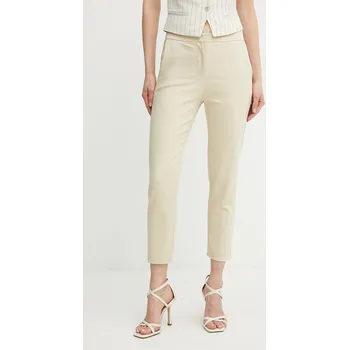 Dámské kalhoty Kalhoty Patrizia Pepe dámské, béžová barva, střih cigarette, medium waist, 8P0699 A543 8P0699.A543 08X, vel. 38