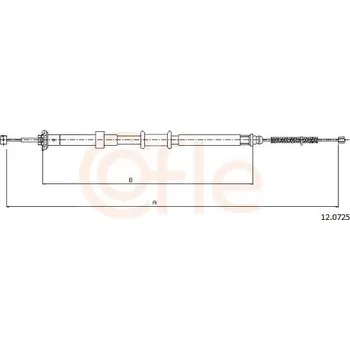 Brzdový systém Tažné lanko, parkovací brzda COFLE 12.0725
