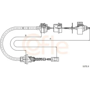 Spojkové lanko Tazne lanko, ovladani spojky COFLE 1172.3