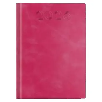 Diář Terminarz 2026 B6 print malinowy