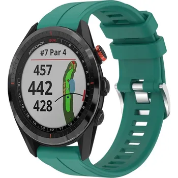 VSECHNONAMOBIL 119193 SILICONE Vyměnitelný řemínek pro Garmin Approach S62 tmavě zelený
