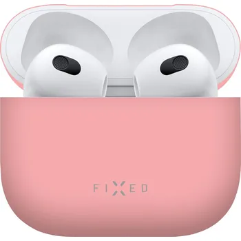 Příslušenství pro sluchátka Ultratenké silikonové pouzdro FIXED Silky pro Apple Airpods 3, růžové