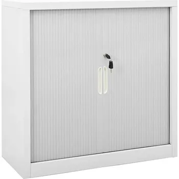 Komoda Nábytek XL Skříň s posuvnými dveřmi šedá 90 x 40 x 90 cm ocel 336430