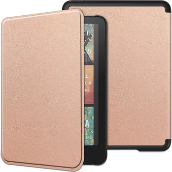 Pouzdro na tablet VSECHNONAMOBIL 119506 LEATHER Zaklápěcí kryt pro Amazon Kindle Paperwhite 2024 / Kindle Colorsoft Signature Edition ROSE GOLD