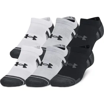 Nízké funkční ponožky Under Armour PERFORMANCE TECH NO-SHOW SOCKS (6 PAIRS) šedé 1386243-011 - XL | UK 9,5 | US 10,5