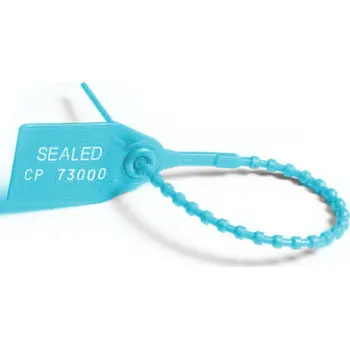 Ventil Bezpečnostní štítek Transposafe, k utěsnění, 210 mm, modrý, 10 ks