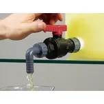 Kulový kohout z PP, převlečná matice R3/4 uvnitř - s výstupním úhlem, BJ = 3 ks