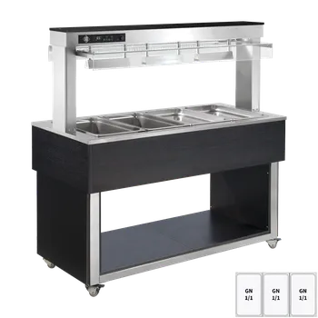 Bufet vyhřívaný, vodní GN 3-1/1 Wenge | RM - TR RED+ 3W