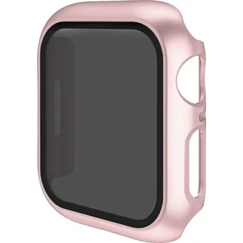 Pouzdro s tvrzeným Anti-Spy sklem pro Apple Watch 45mm - růžové
