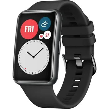 Řemínek na hodinky Silikonový řemínek FIXED Silicone Strap pro Huawei Watch FIT, černý