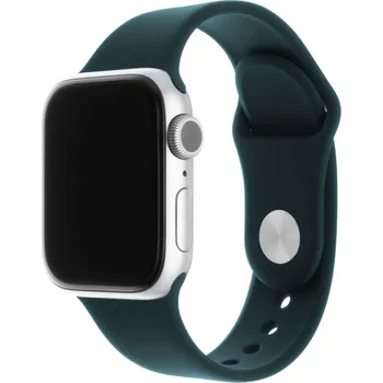 Řemínek na hodinky Set silikonových řemínků FIXED Silicone Strap pro Apple Watch 42/44/45/46/49mm, tmavě zelený