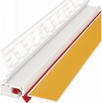 Stavební profil HPI Lišta začišťovací 9 mm 3D s těsnícím jazýčkem, délka 2,4 m (m) - množstevní sleva při odběru nad 12 000 Kč