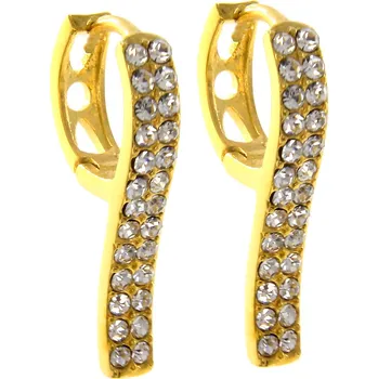 Náušnice BRUNOshop.cz Visací náušnice GOLD s kamínky