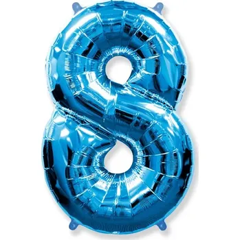 Balónek Foliová číslice - modrá 8 102cm
