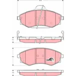Sada brzdových destiček, kotoučová brzda LUCAS GDB3256