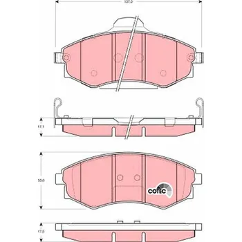 Brzdová destička Sada brzdových destiček, kotoučová brzda LUCAS GDB3256