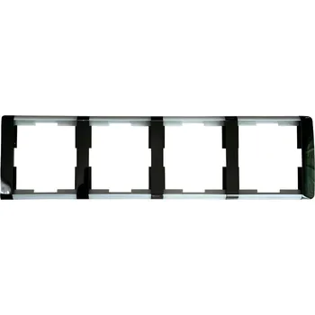 Rámeček čtyřnásobný ABB Element-Time 3901E-A00140 05 - černá/ledová šedá