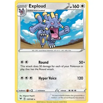 Sběratelská karetní hra Exploud 137/185 - Vivid Voltage Typ karty: Non-Holo