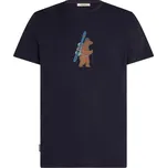 ICEBREAKER Mens 150 Tech Lite SS Tee Bear Tour, Midnight Navy velikost: M