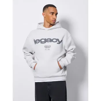 Pánská móda Mikina s&nbsp;kapucí a&nbsp;potiskem - XL - House - světle šedá - 068GC-09X