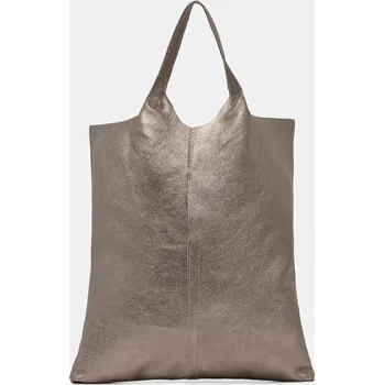 Kabelka Kožená kabelka Answear.LAB hnědá barva 5200151.polysk.hak 88X, vel. ONE SIZE