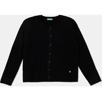 Dívčí oblečení Kardigan s vlnou United Colors of Benetton 126WC500X.G.seasonal černá 99X, vel. 130