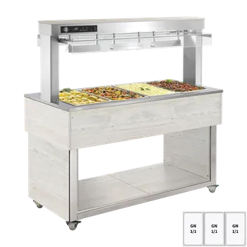 Bufet vyhřívaný, vodní GN 3-1/1 Hemlock | RM - TR RED+ 3H