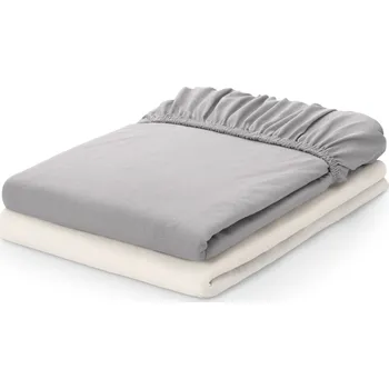 Prostěradlo 701435 - Tchibo - Dětská napínací prostěradla - barva: bílá