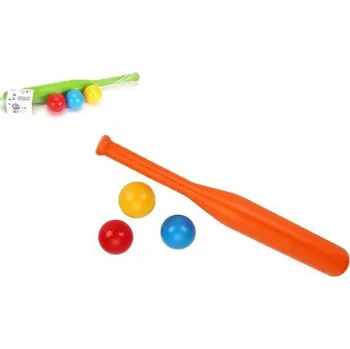 Teddies Baseballová pálka 50cm + míčky 3ks plast